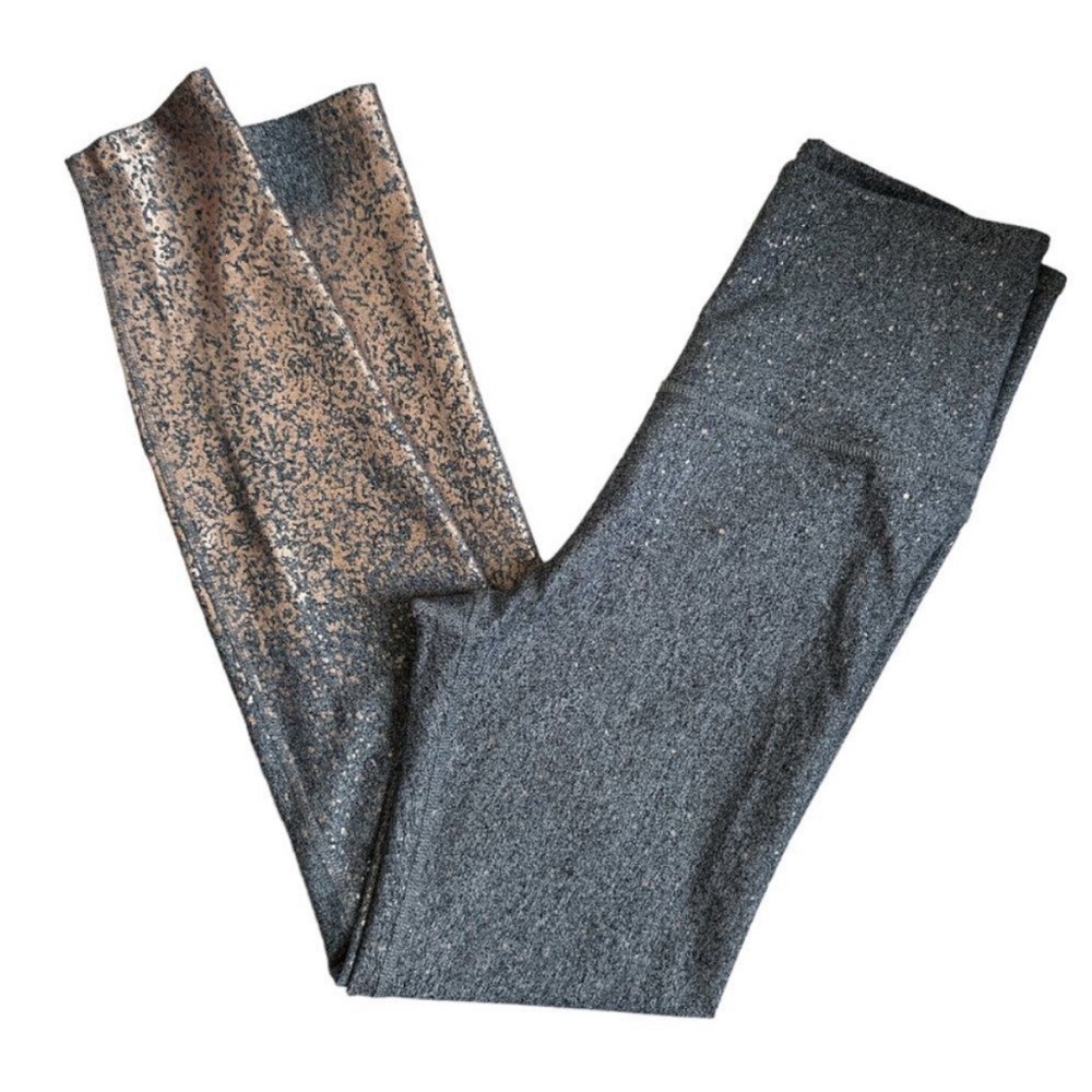 Beyond Yoga Alloy Ombré Metallic Gray Leggings Medium Activewear Workout
